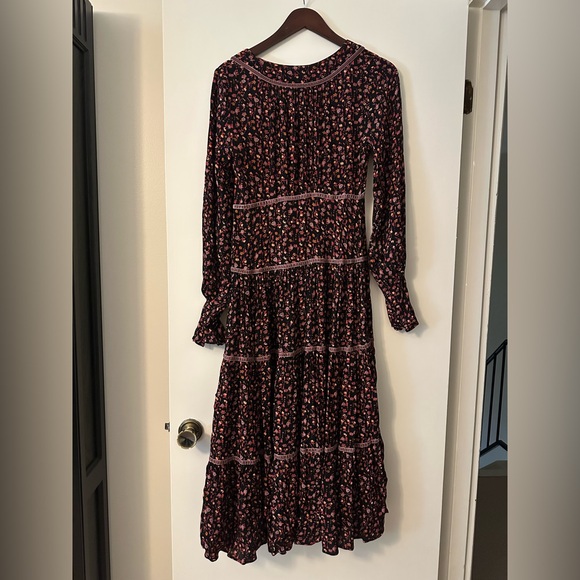 Free People Take A Little Time Floral Midi Dress Womens Size 6 - Picture 6 of 7